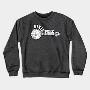 DixiePunk Banjo (Black & White 2) Crewneck Sweatshirt